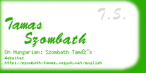 tamas szombath business card